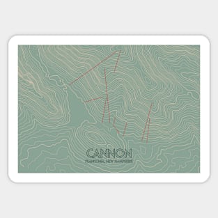 Cannon Contour Topography Map Sticker